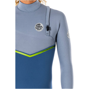 2022 Rip Curl Mens E-Bomb 5/3mm Zip Free Wetsuit WSMYPS - Blue Grey